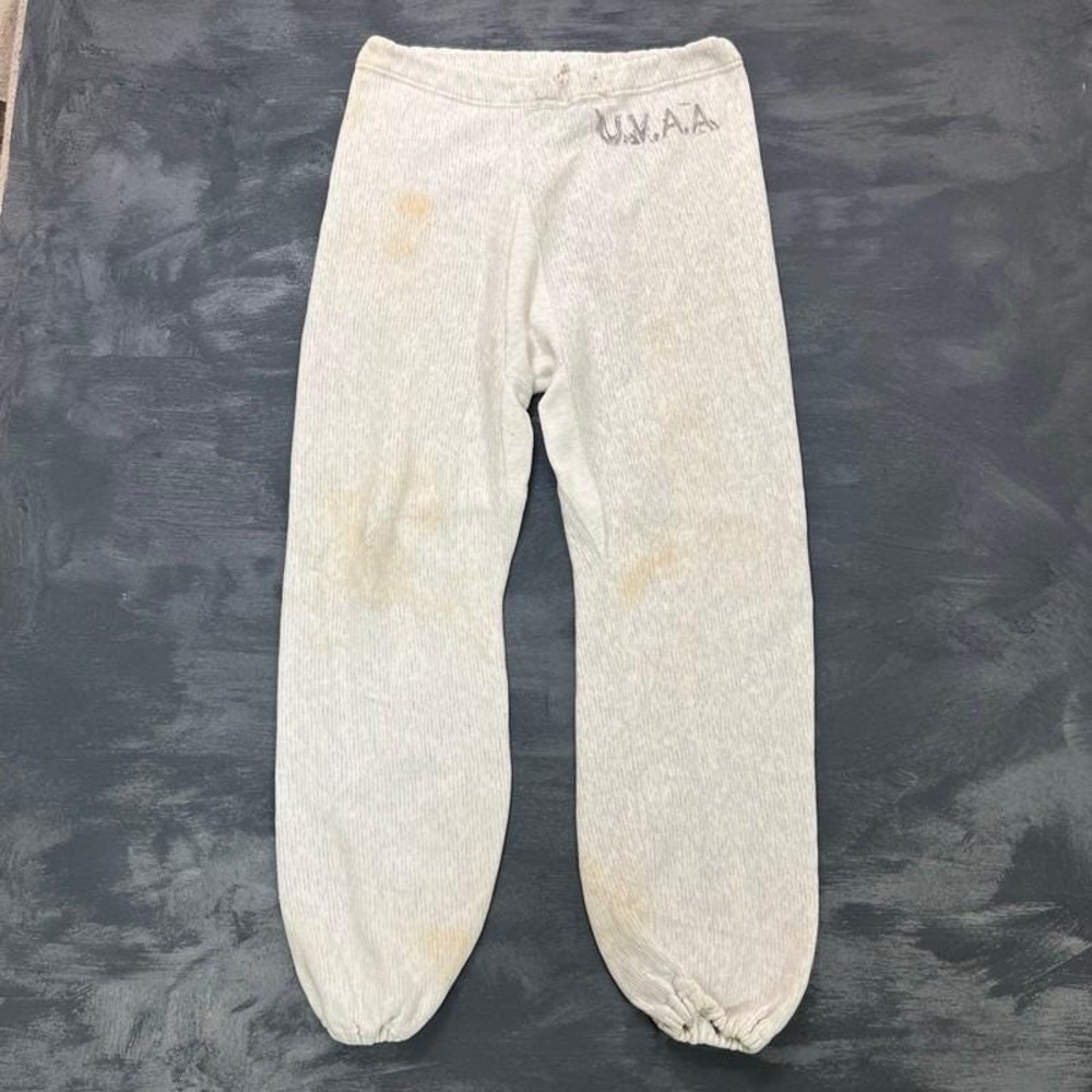 Vintage Champion Reverse Weave Sweatpants Large Gray 1950s University Virginia